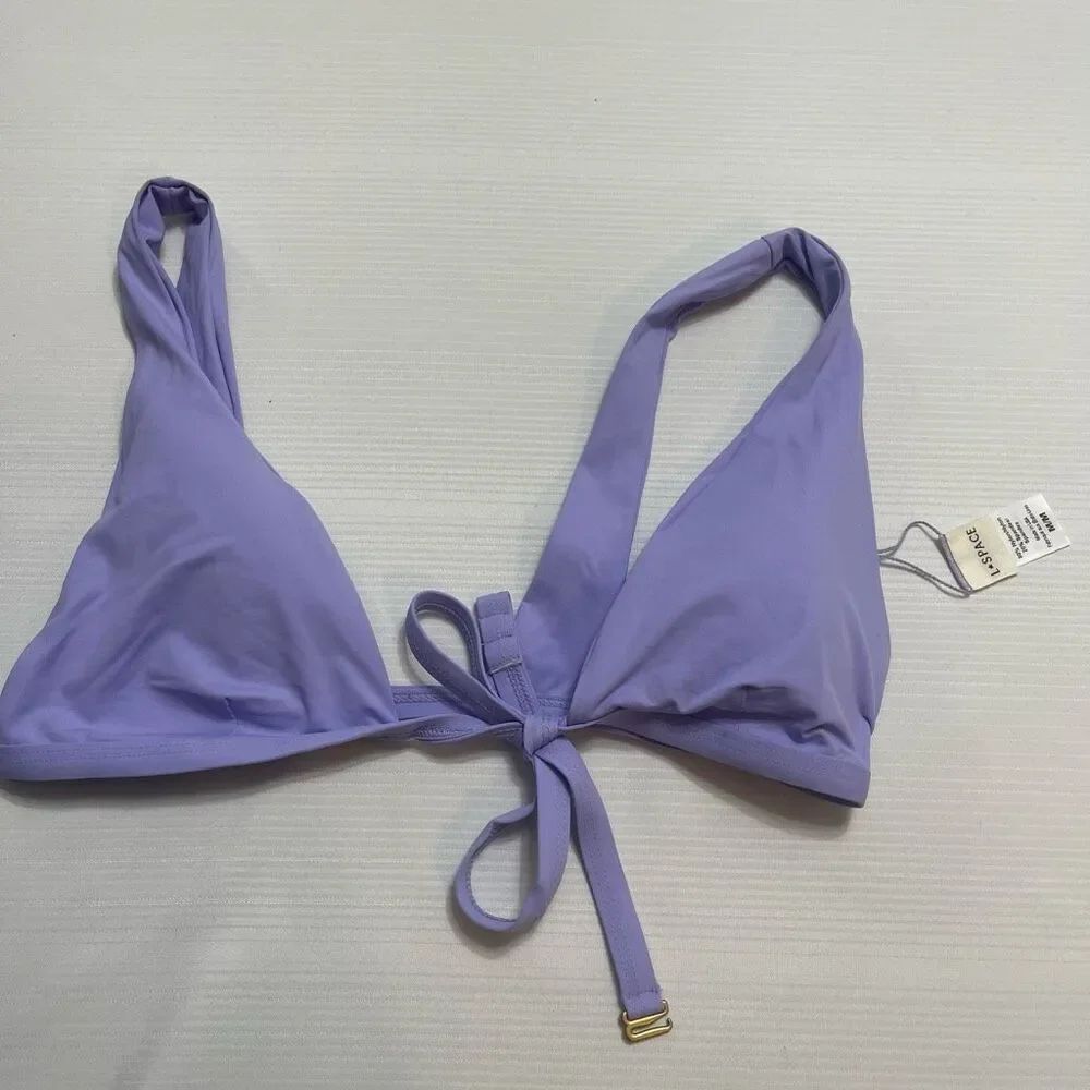 L*SPACE Purple Bikini Top Size Small New